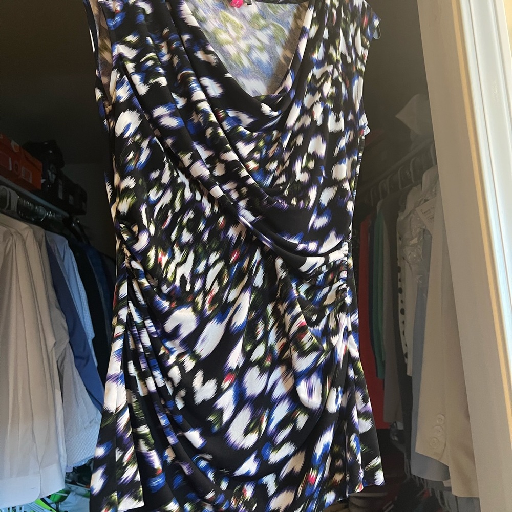Vince Camuto excellent used condition multi-color cowl neck top